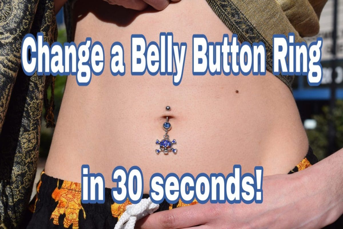 how to change the balls on a belly button ring
