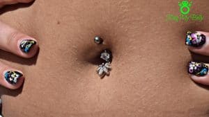 weed belly button ring
